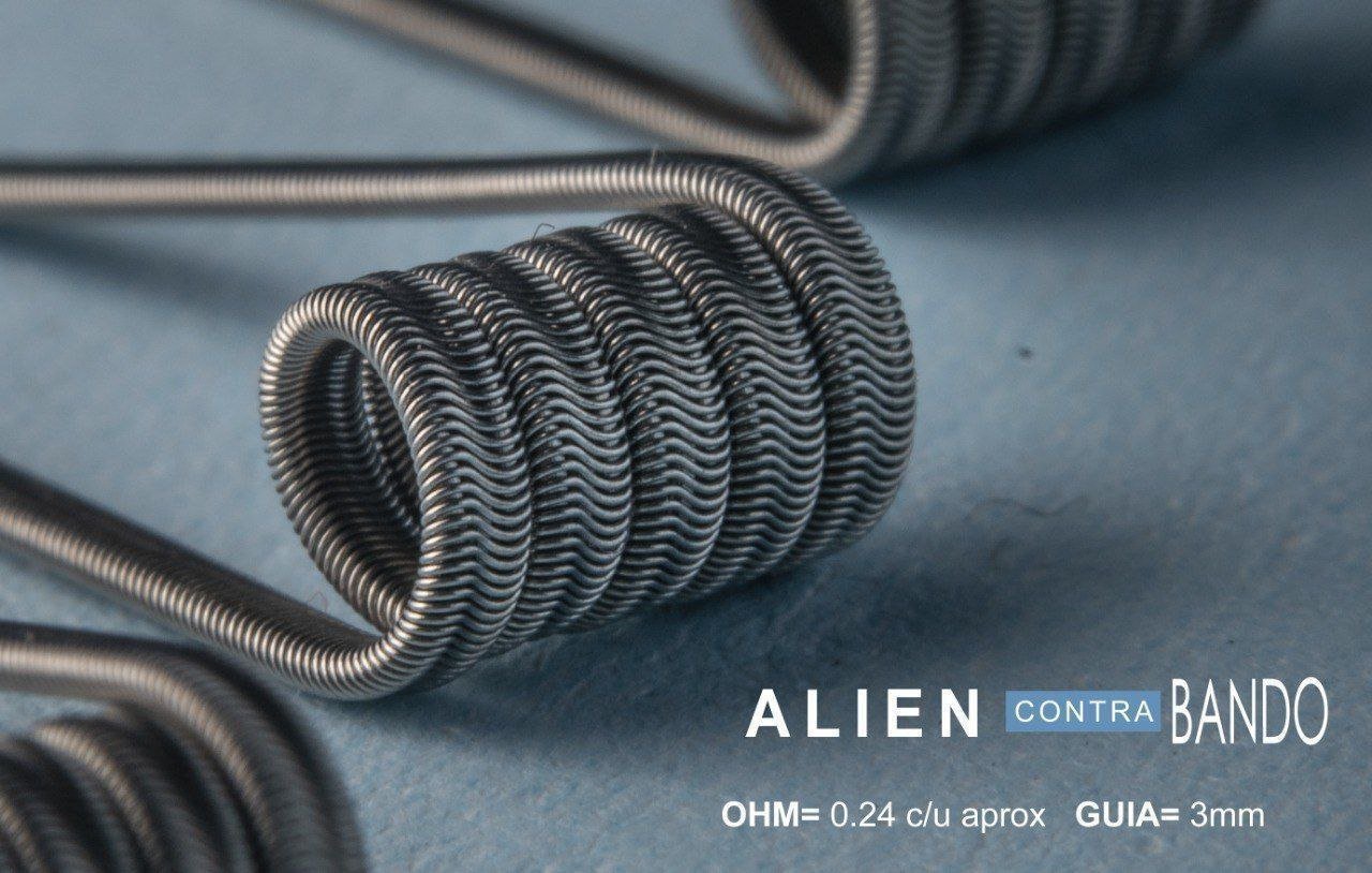 ALIENCONTRABANDOGUIA Chino Vape x3 - Alien Contrabando Ni80 0.24 c/u Guia 3mm - Image 1