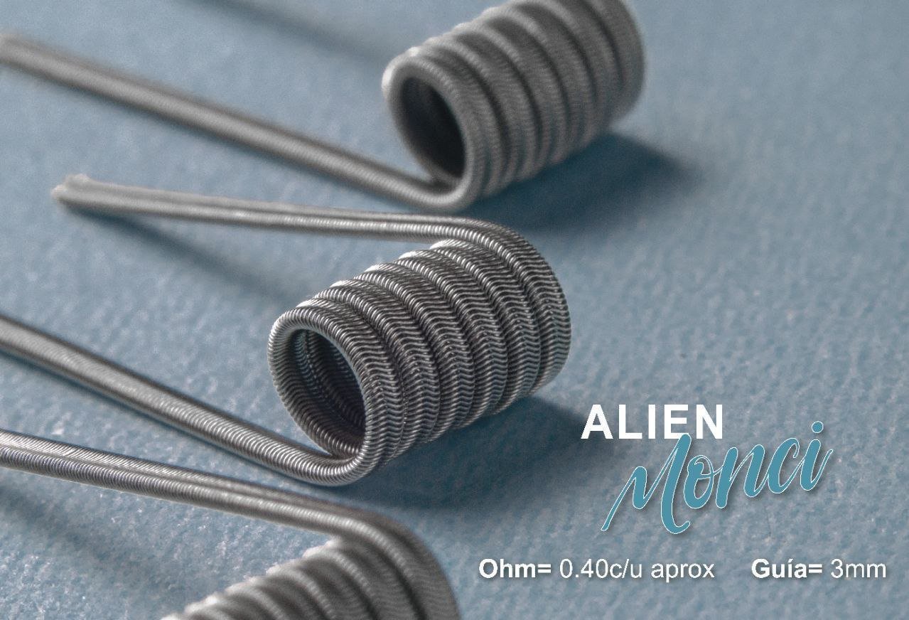 ALIENMONCIGUIA Chino Vape x3 - Alien Monci Ni80 0.40 c/u Guia 3mm - Image 1