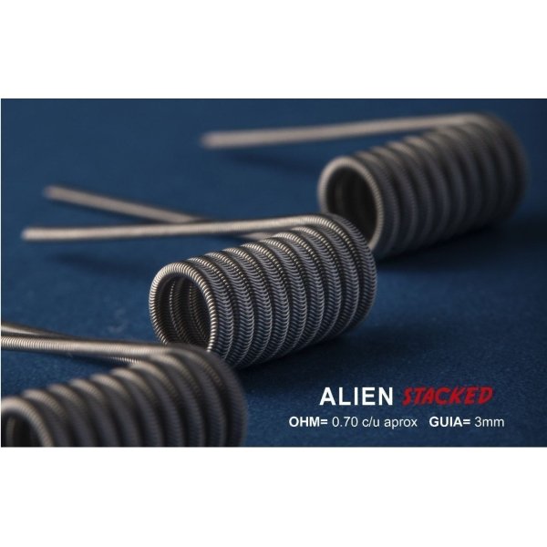 Chino Vape x6 - Alien Stacked Ni80 0.70 c/u Guia 3mm