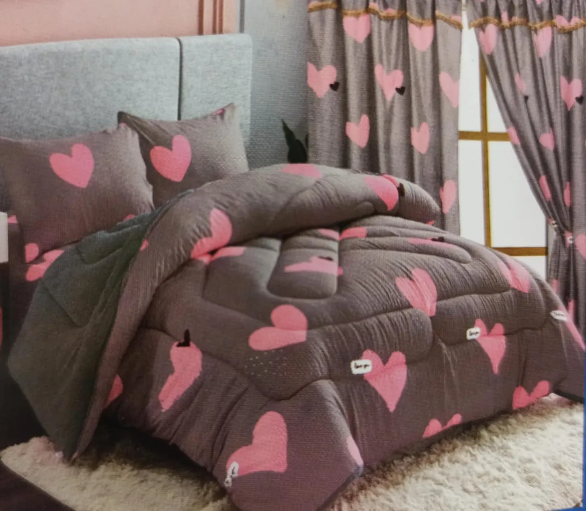 D_NQ_NP_2X_920448-MLA83712502928_042025-F Acolchados Golsun estampado Corazones - Image 1