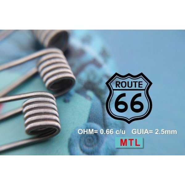 Chino Vape x6 - Route 66 NI80 0.66 c/u Guia 2.5mm Mtl