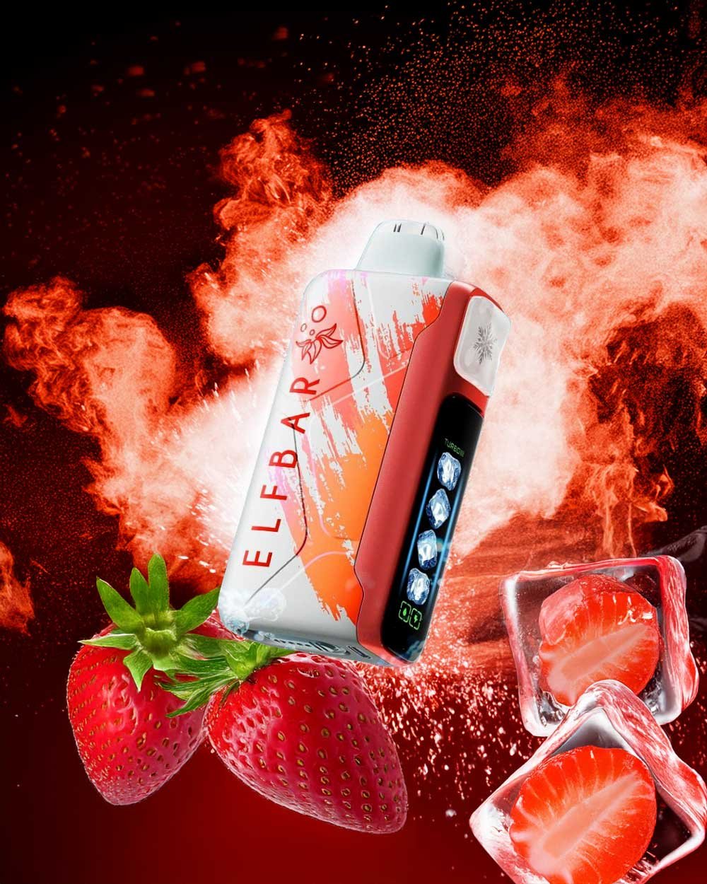 STAWBERRY_ICE_0c718989-9241-4ff7-965c-13927fc5c055 Elfbar Ice King 40.000 Puffs - Strawberry Ice - Image 1