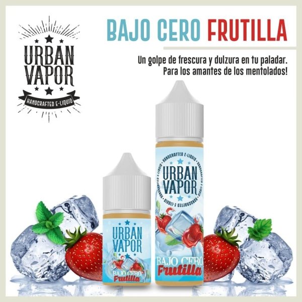 Urban Vapor 60ml  frutales/mentolados - Bajo Cero Frutilla