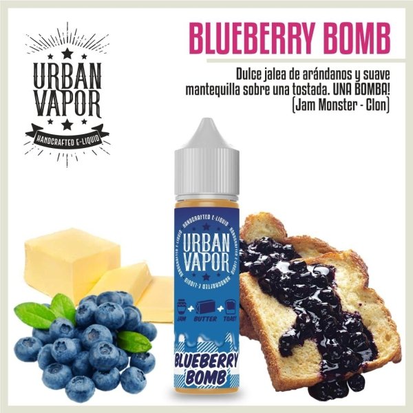 Urban Vapor 60ml  Postres - Blueberry Bomb
