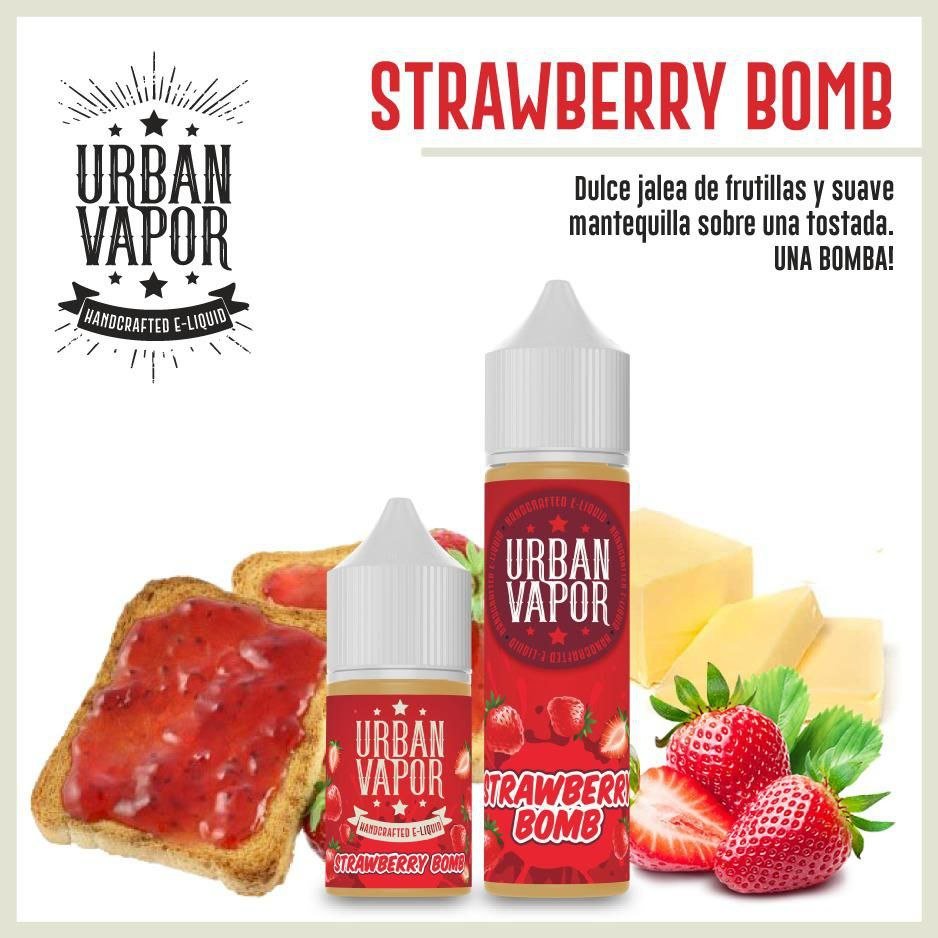 strawberrybomb Urban Vapor 60ml Postres - Strawberry Bomb - Image 1
