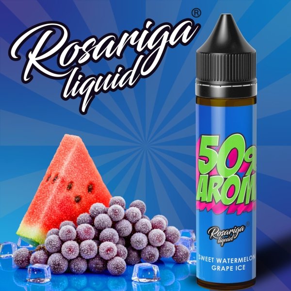 Rosarigaliquid- 50/50 Aroma - Nic 15 MG - Sweet Watermelon Grape Ice