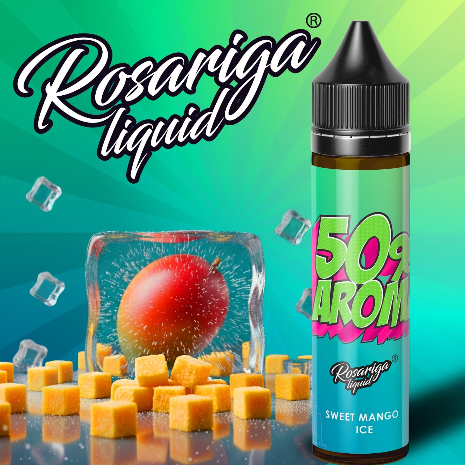 WhatsApp Image 2025-11-05 at 22.05.55 (1) Rosarigaliquid- 50/50 Aroma - Nic 15 MG - Sweet Mango Ice - Image 1
