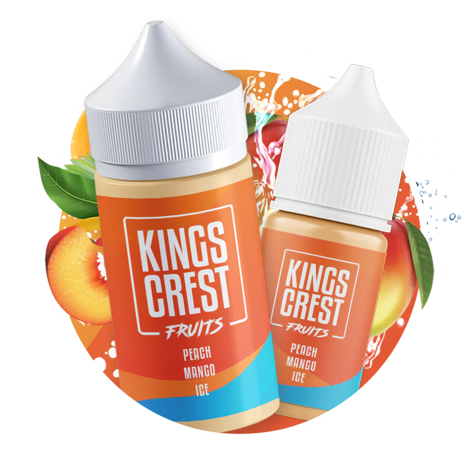 peach-mango-ice_940x King Crest Salt Nic -30ml Peach Mango Ice - Image 1