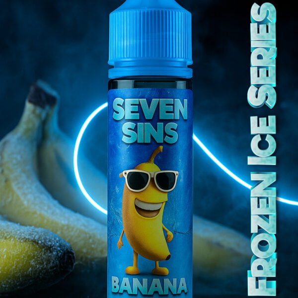 Seven Sins Salt Nic - 30ml- 25MG - Fozen Ice Series - Banana Ice Frozen