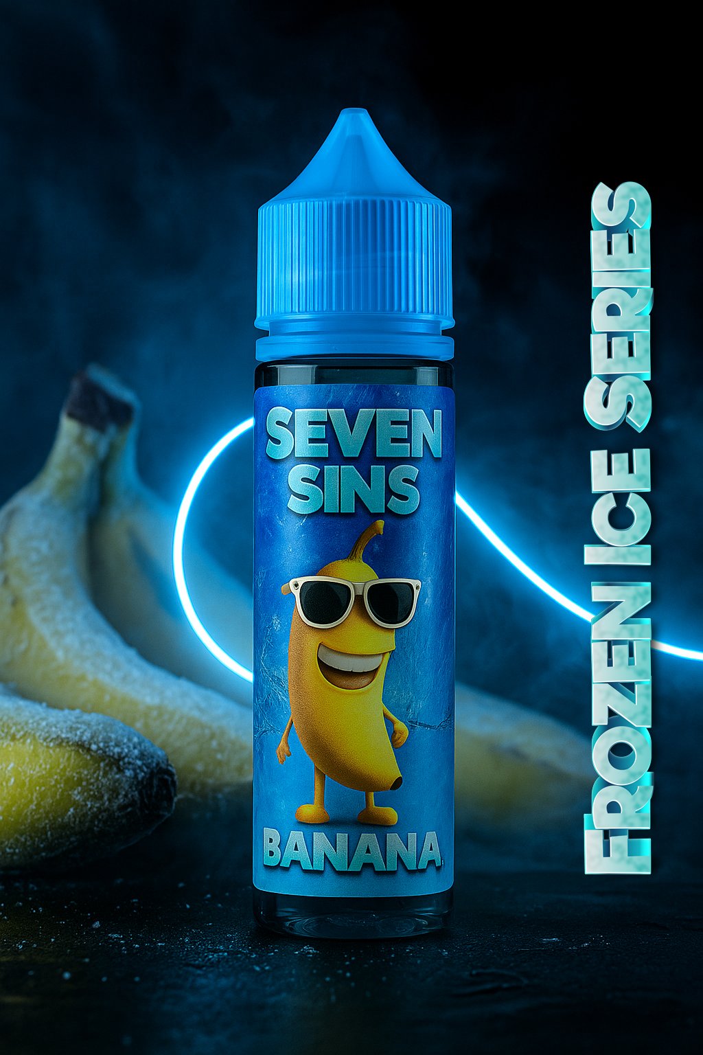 Banana Ice Frozen Seven Sins Salt Nic - 30ml- 25MG - Fozen Ice Series - Banana Ice Frozen - Imagen 1