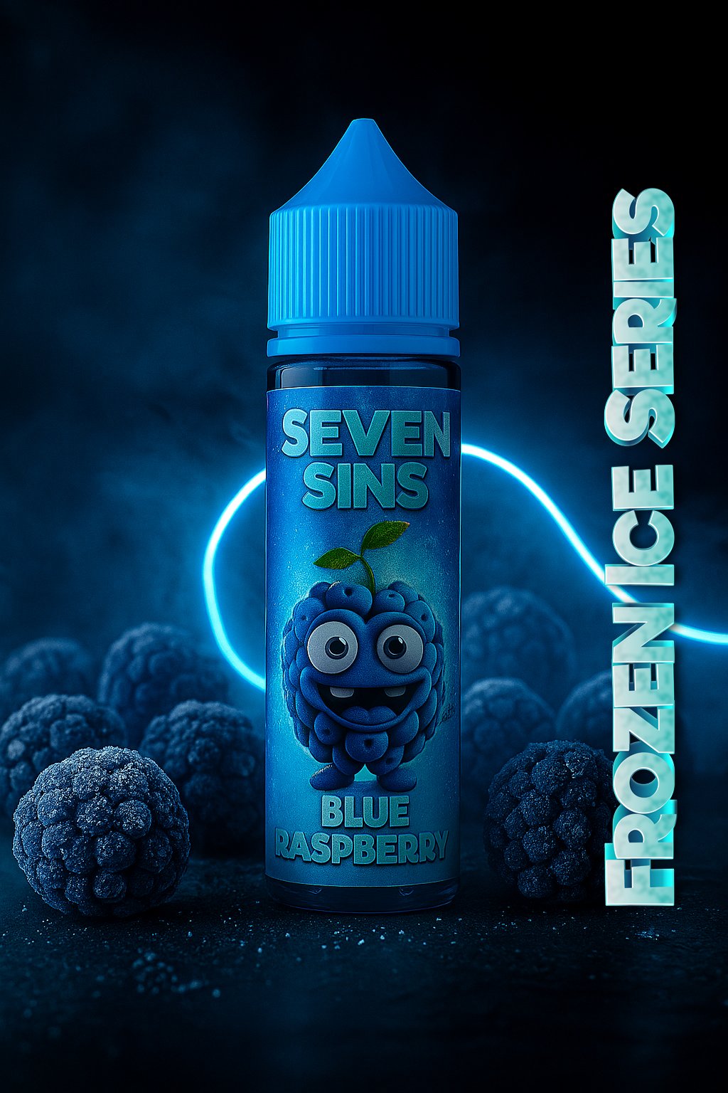 Blue Raspberry Ice Frozen Seven Sins Salt Nic - 30ml- 25MG - Fozen Ice Series - Blue Raspberry Ice Frozen - Imagen 1