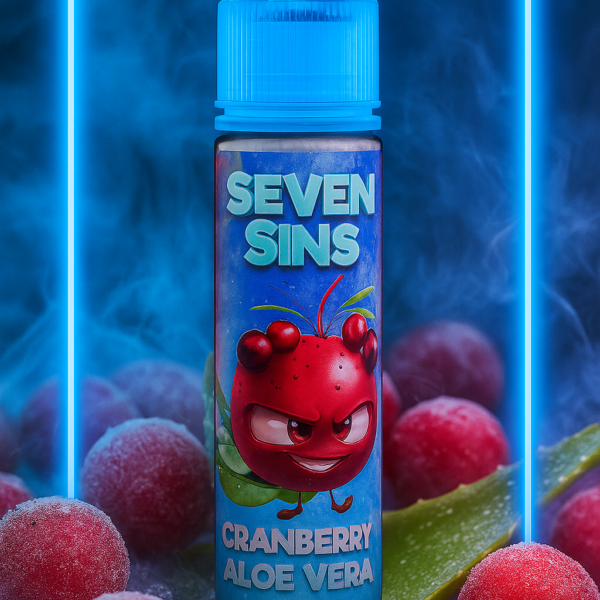 Seven Sins - 60ml- 3MG  Fozen Ice Series - Cranberry Aloe Vera