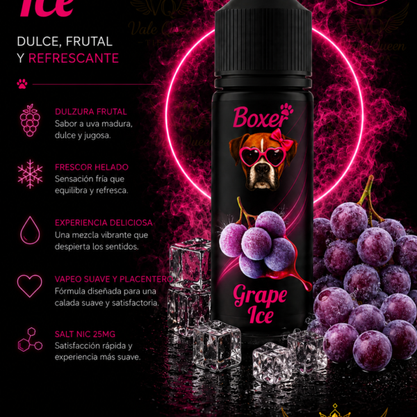 Boxer Salt Nic - 30ml- 25MG - Grape Ice