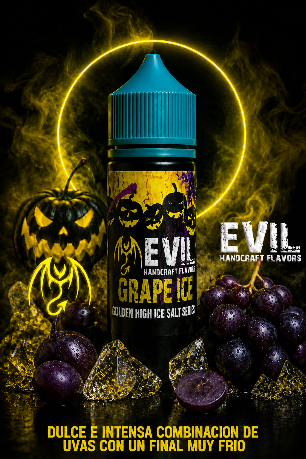 GRAPE ICE Evil Salt Nic - 30ml- 25MG - Golden Series - Grape Ice - Imagen 1