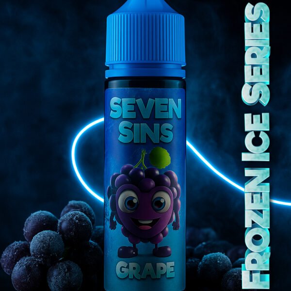 Seven Sins Salt Nic - 30ml- 0MG - Fozen Ice Series - Grape Ice Frozen