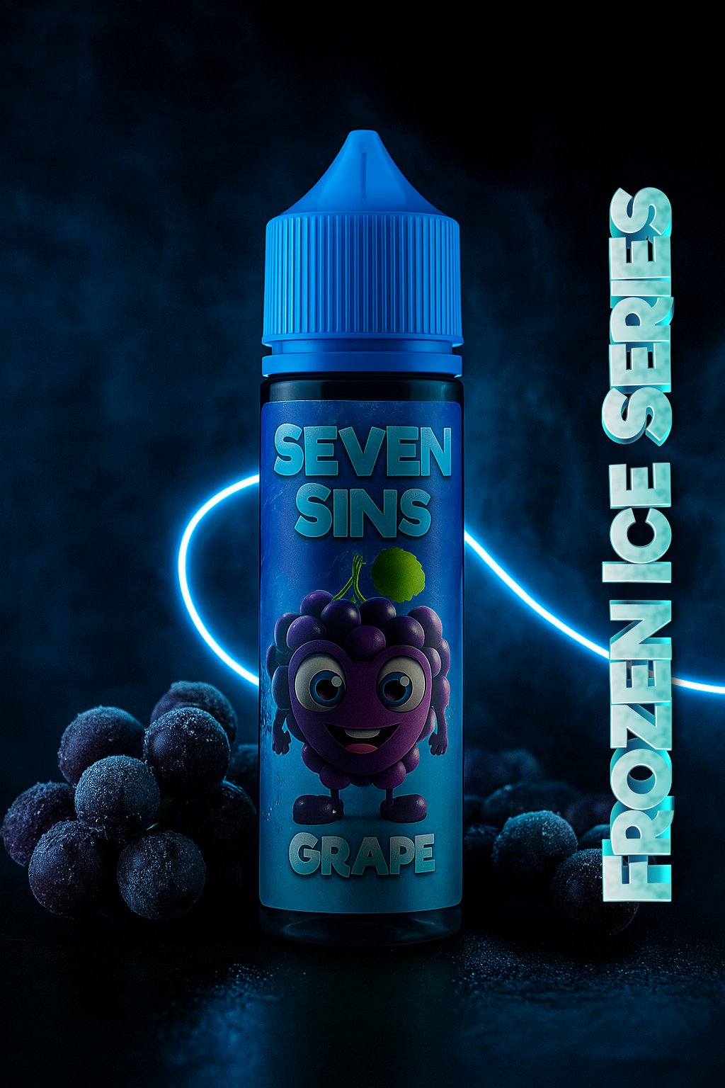 Grape Ice Frozen Seven Sins Salt Nic - 30ml- 25MG - Fozen Ice Series - Grape Ice Frozen - Imagen 1