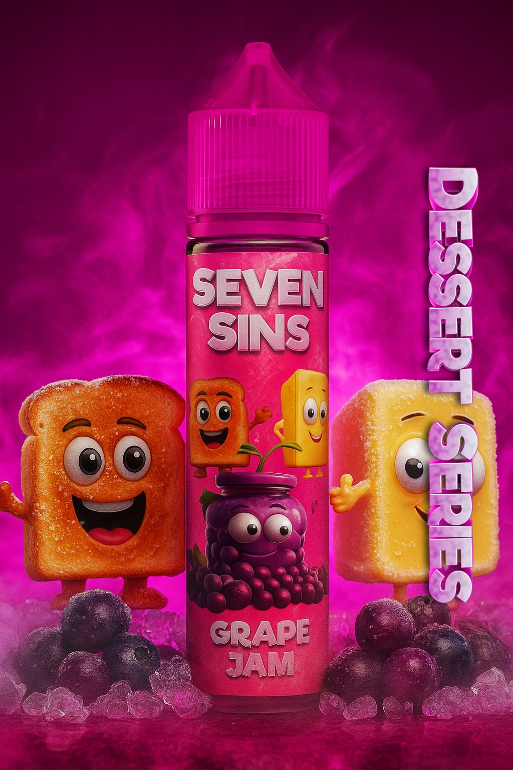 Grape Jam Dessert Seven Sins Salt Nic - 30ml- 25MG - Dessert Series - Grape Jam Dessert - Imagen 1