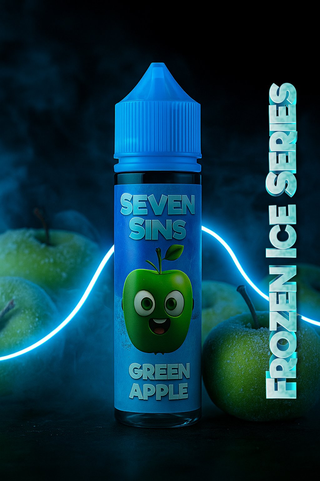 Green Apple Ice Frozen Seven Sins Salt Nic - 30ml- 25MG - Fozen Ice Series - Green Apple Ice Frozen - Imagen 1