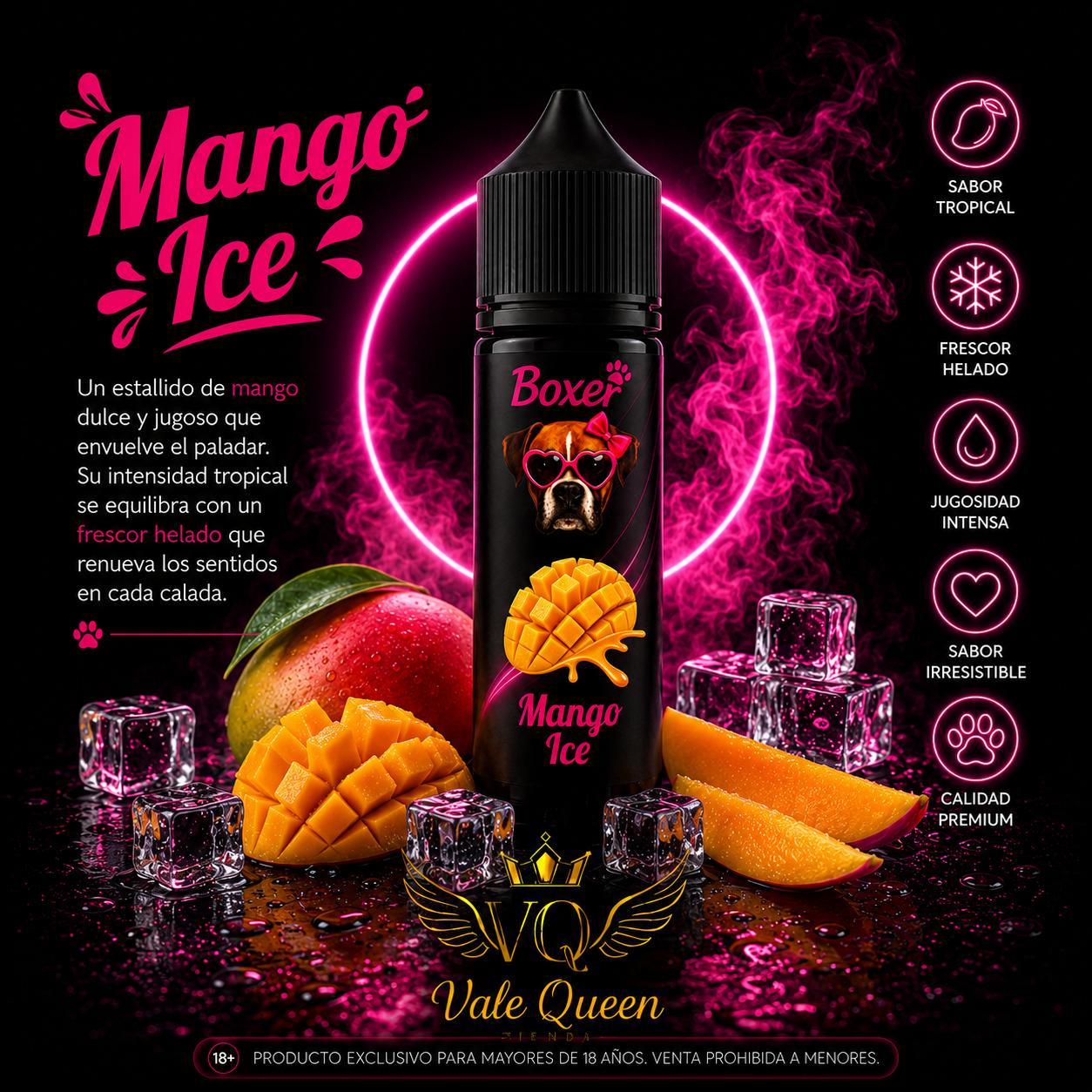 MANGO ICE - Boxer Salt Nic - 30ml- 25MG - Mango Ice - Imagen 1