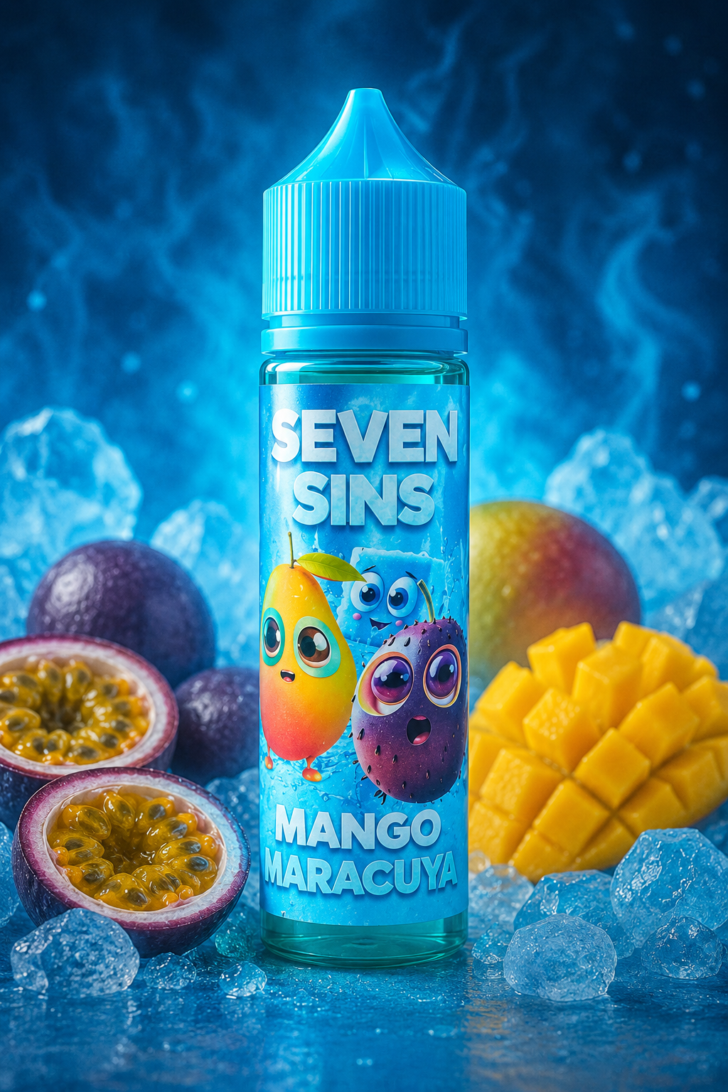 MANGO MARACUYA Seven Sins - 60ml - 3MG Fozen Ice Series - Mango Maracuya - Imagen 1