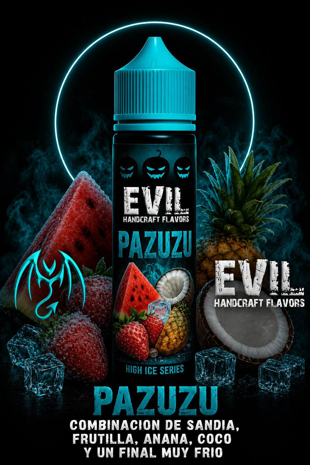 PAZUZU Evil Salt Nic - 30ml- 25MG -High Ice Series- Pazuzu - Imagen 1