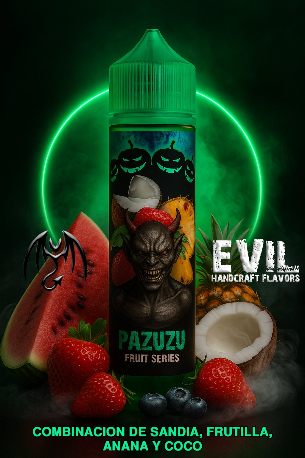 Pazuzu Evil Salt Nic - 30ml- 25MG -Fruit Series- Pazuzu - Imagen 1