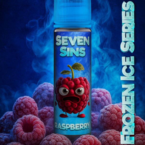 Seven Sins Salt Nic - 30ml- 25MG - Fozen Ice Series - Raspberry Ice Frozen