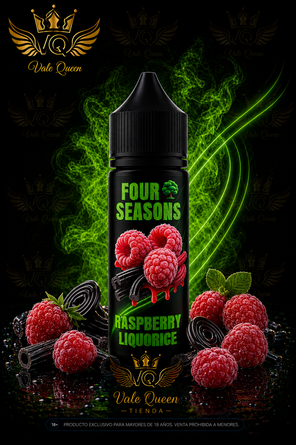 Raspberry Liquorice Four Seasons Salt Nic - 30ml- 25MG - Raspberry Liquorice - Imagen 1
