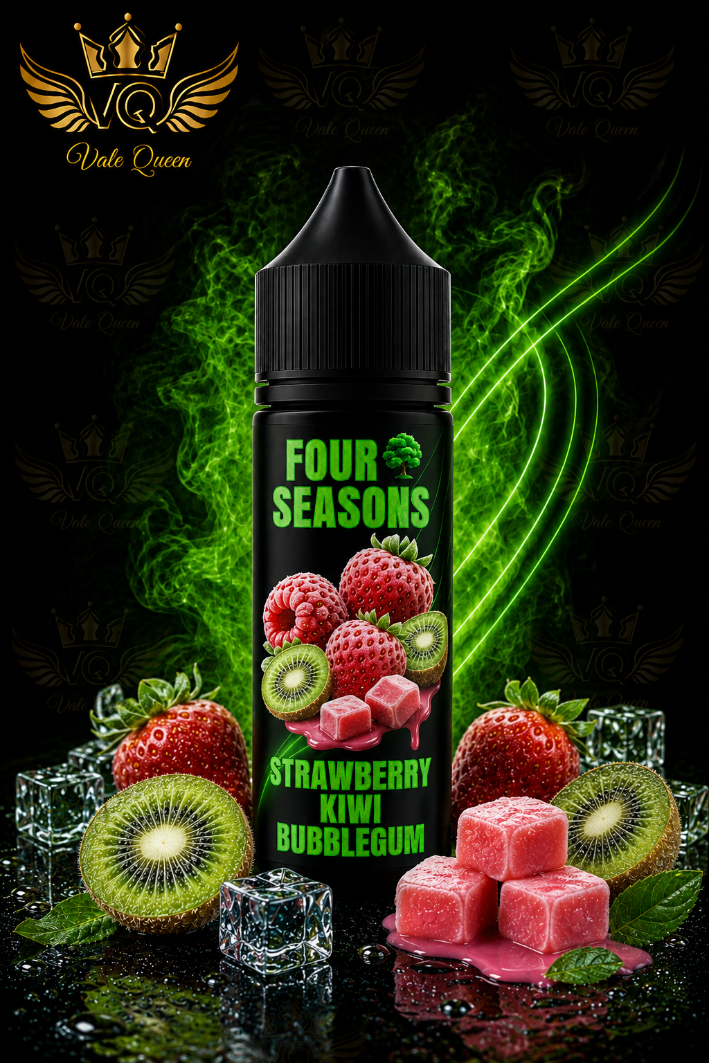 STRAWBERRY BUBBLEGUM KIWI FRUTAL Four Seasons Salt Nic - 30ml- 25MG - Strawberry Bubblegum Kiwi - Imagen 1