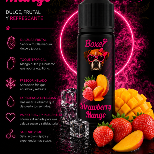 Boxer Salt Nic - 30ml- 25MG - Strawberry Mango Ice