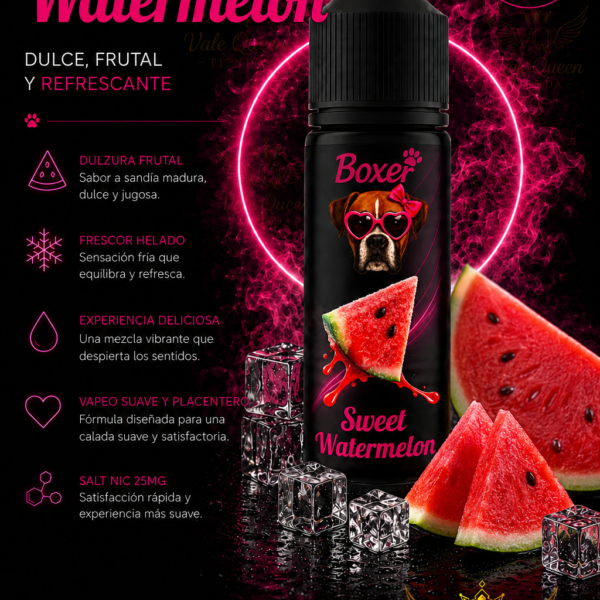 Boxer Salt Nic - 30ml- 25MG - Sweet Watermelon Ice