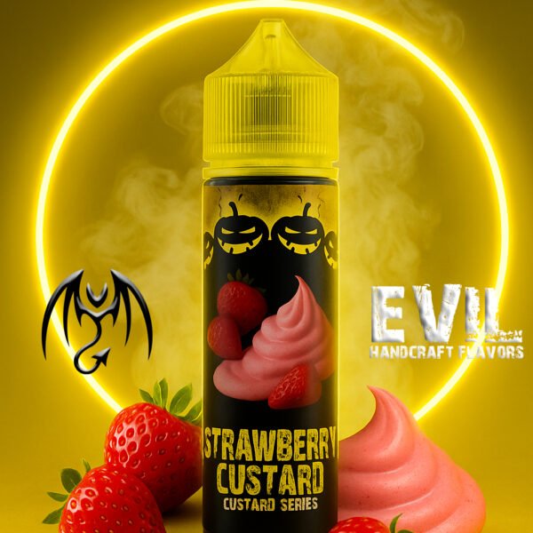 Evil Salt Nic - 30ml- 25MG - Custar Series - Strawberry Custard