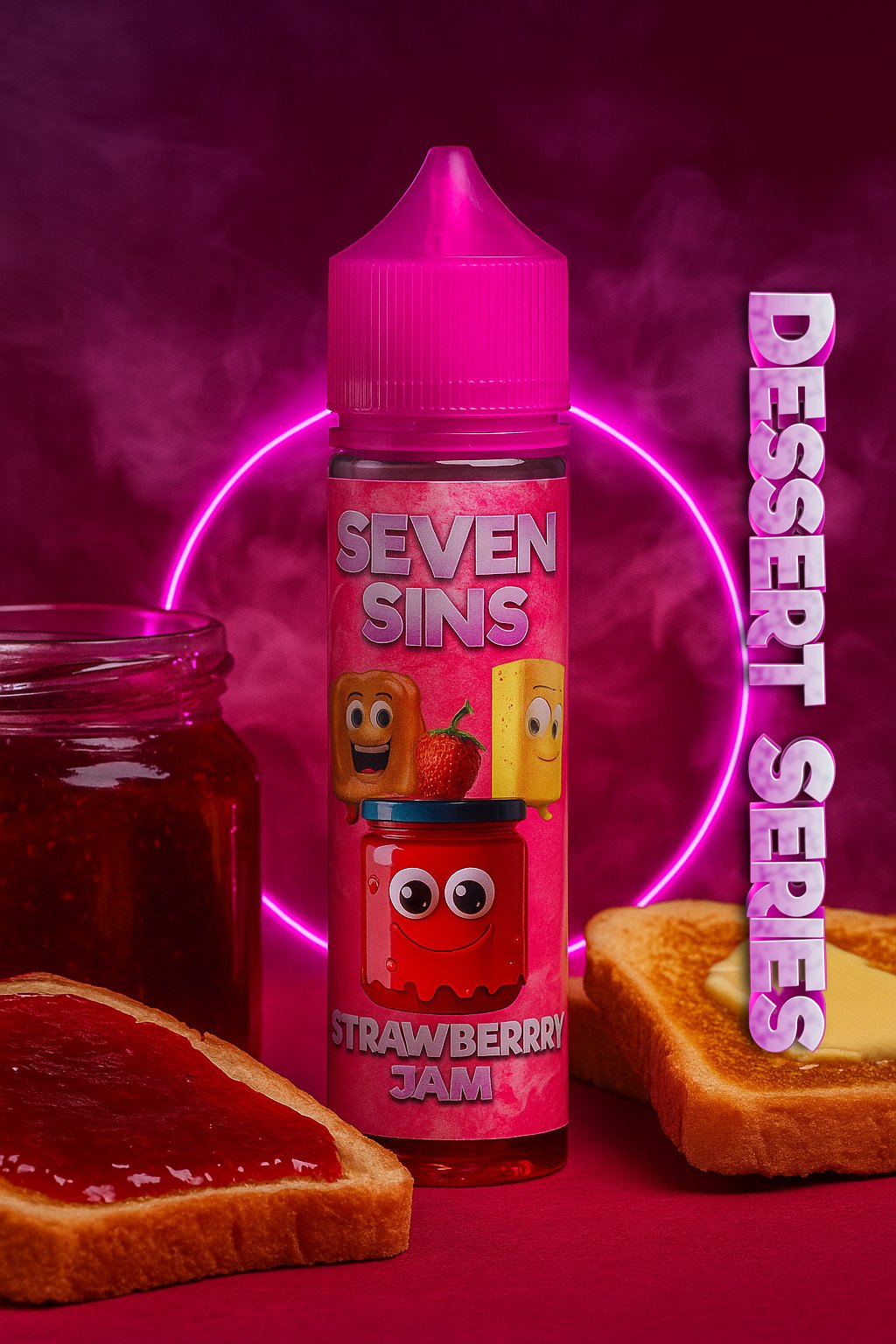 Strawberry Jam Seven Sins Salt Nic - 30ml- 25MG - Dessert Series - Strawberry Jam - Imagen 1
