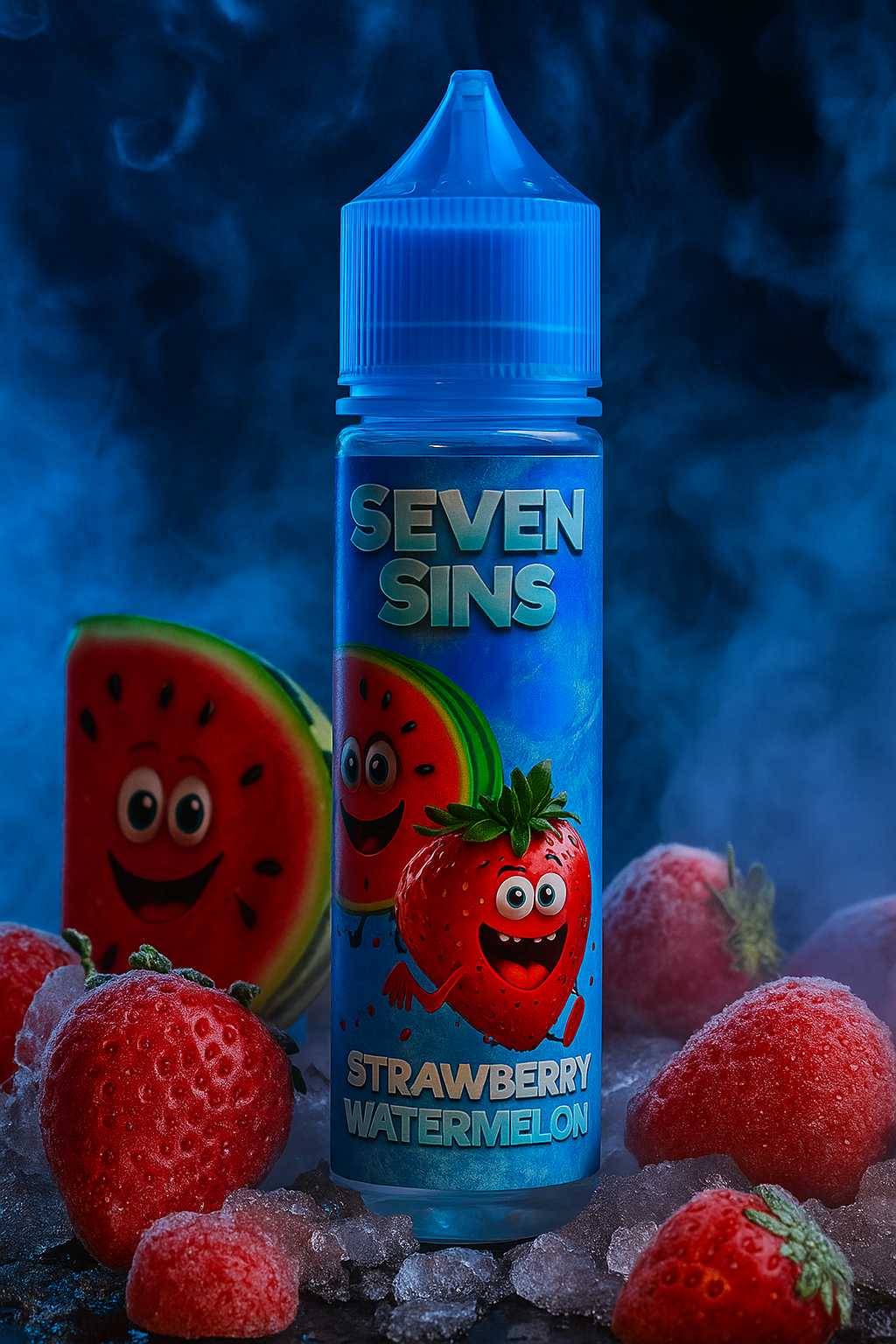 Seven Sins Salt Nic - 30ml- 25MG - Fozen Ice Series - Strawberry Watermelon