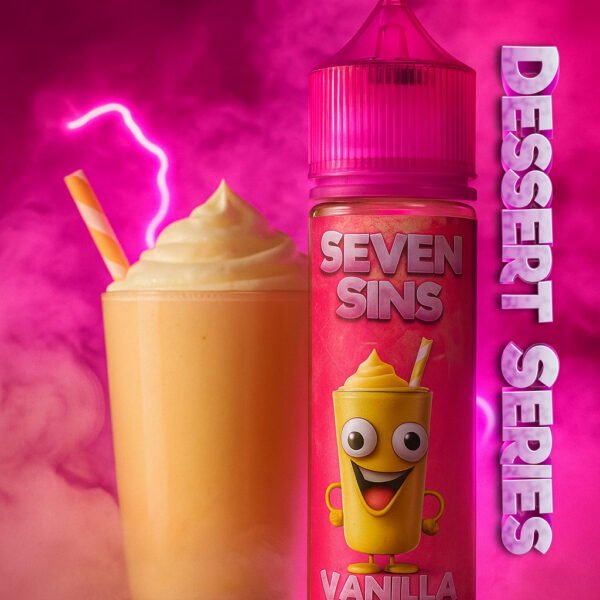 Seven Sins Salt Nic - 30ml- 35MG - Dessert Series - Vanilla Milkshake