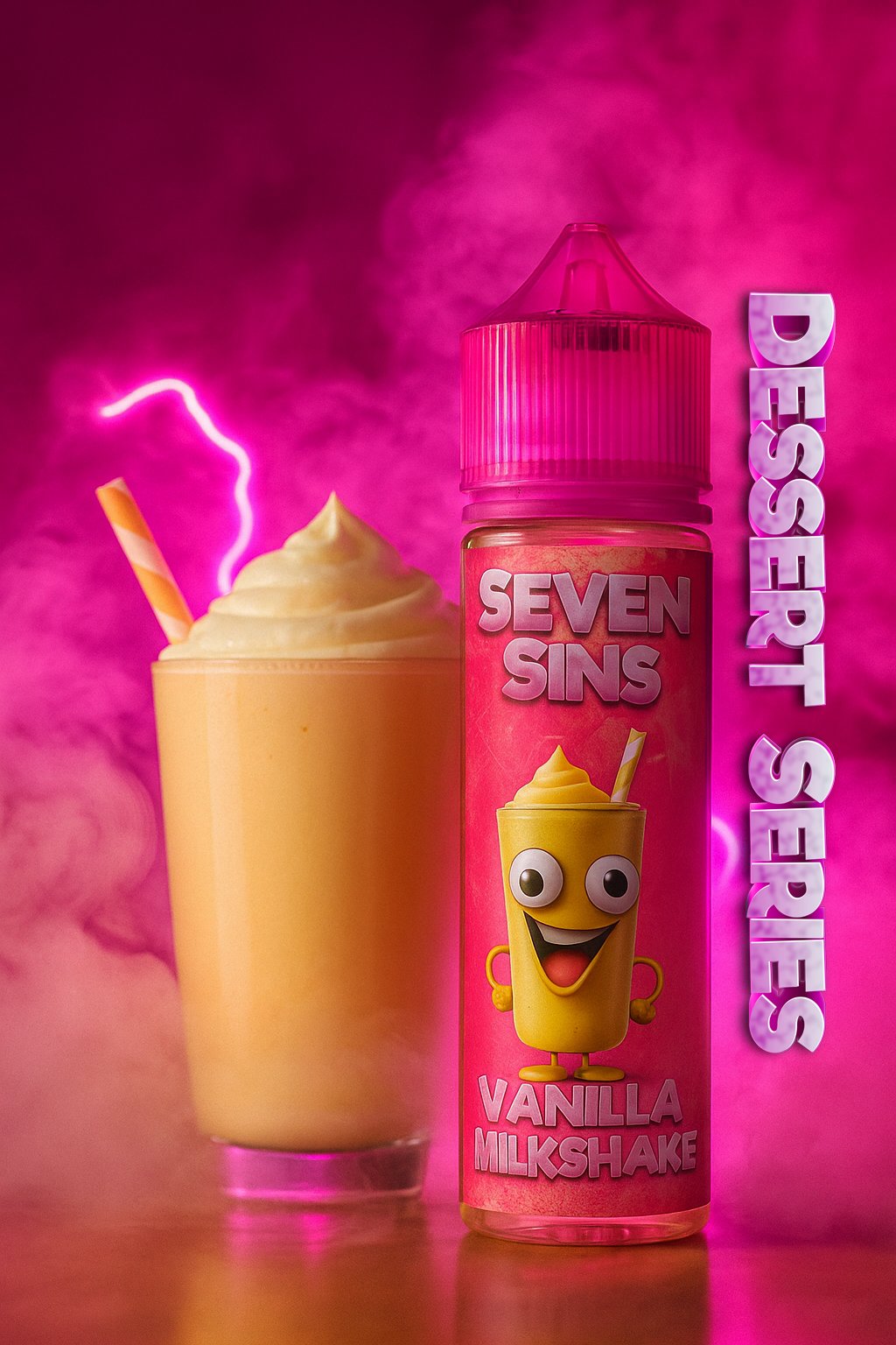 Vanilla Milkshake Seven Sins Salt Nic - 30ml- 35MG - Dessert Series - Vanilla Milkshake - Imagen 1