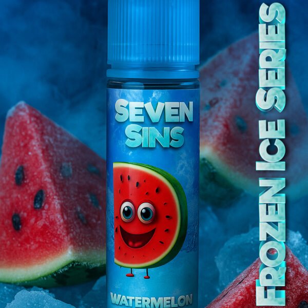 Seven Sins Salt Nic - 30ml- 25MG - Fozen Ice Series - Watermelon Ice Frozen