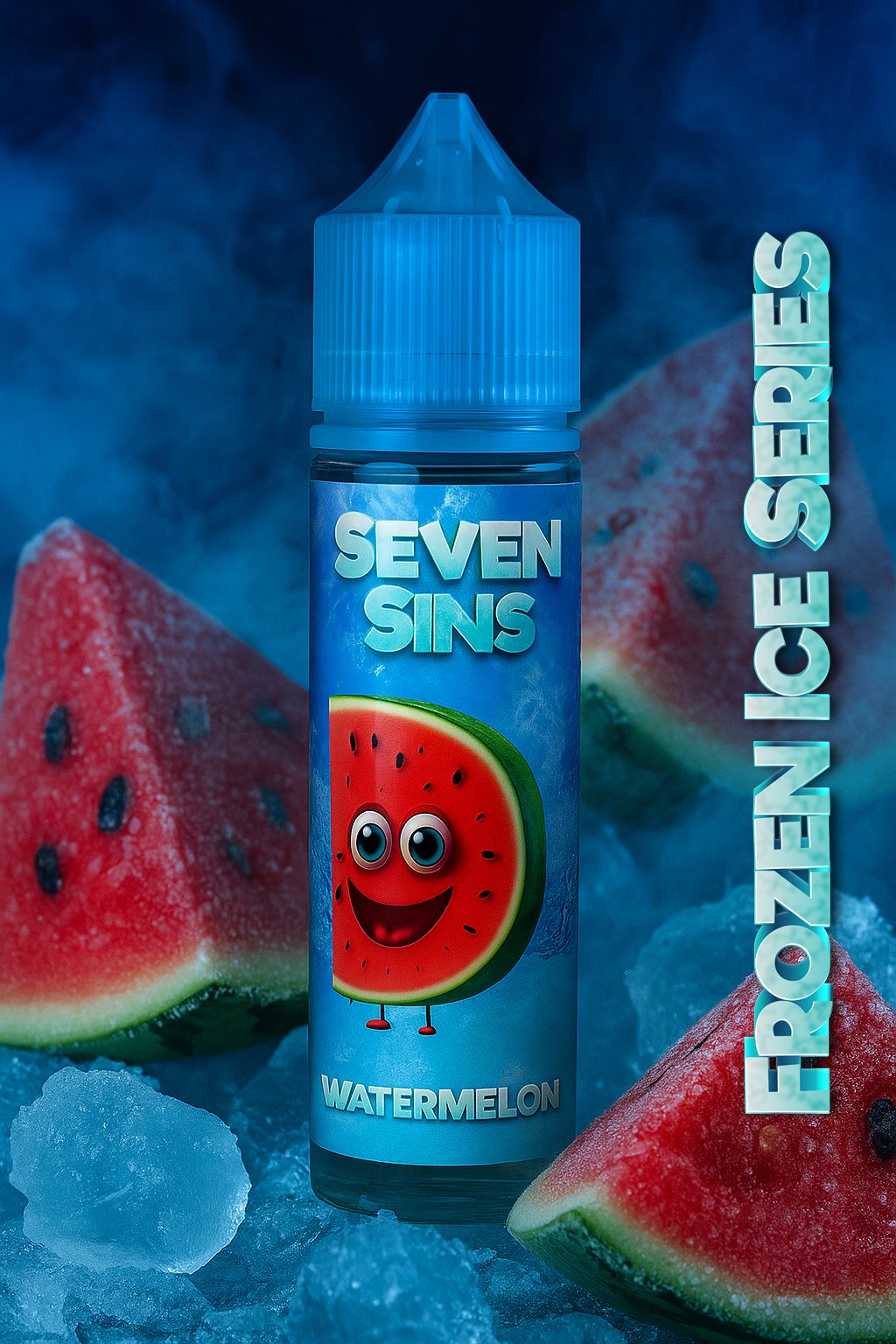 Watermelon Ice Frozen Seven Sins Salt Nic - 30ml- 25MG - Fozen Ice Series - Watermelon Ice Frozen - Imagen 1