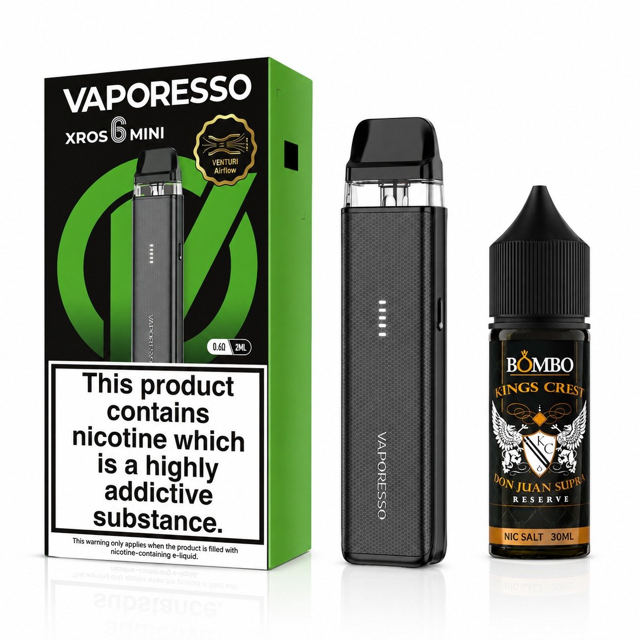 WhatsApp Image 2026-08-06 at 13.02.14 (1) Vaporesso Xros mini 6 + Salt nic King crest - Imagen 1