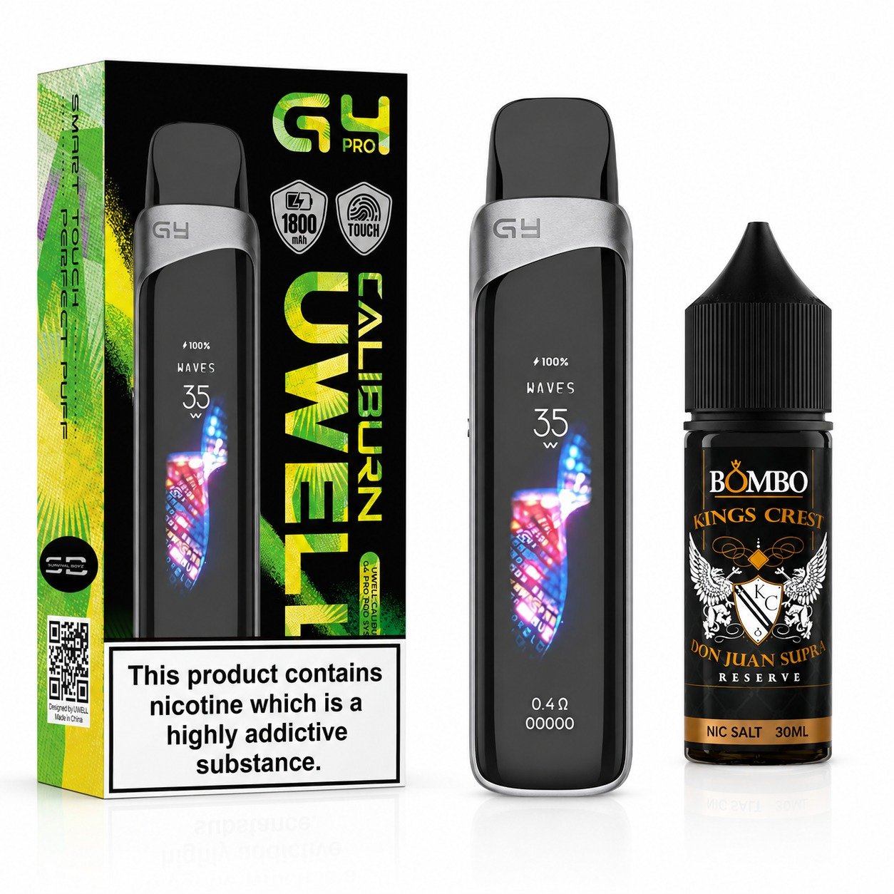 WhatsApp Image 2026-08-06 at 13.02.15 Uwell Caliburn G4 Pro + Salt nic King Crest - Imagen 1