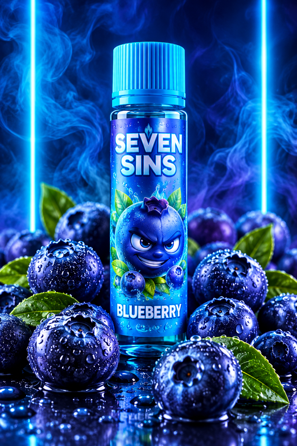 BLUEBERRY - SEVEN SINS Seven Sins Salt Nic - 30ml- 35MG - Frozen Ice Series - Blueberry - Imagen 1