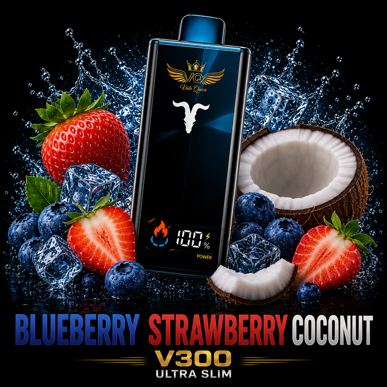 BLUEBERRY STRAWBERRY COCONUT Ignite V300 Ultra Slim 30.000 Puffs - Blueberry Strawberry Coconut - Imagen 1