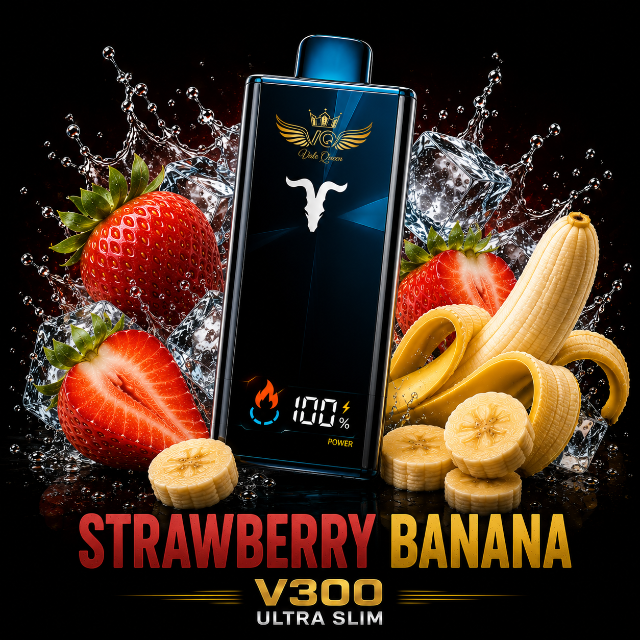 STRAWBERRY BANANA Ignite V300 Ultra Slim 30.000 Puffs - Strawberry Banana - Imagen 1
