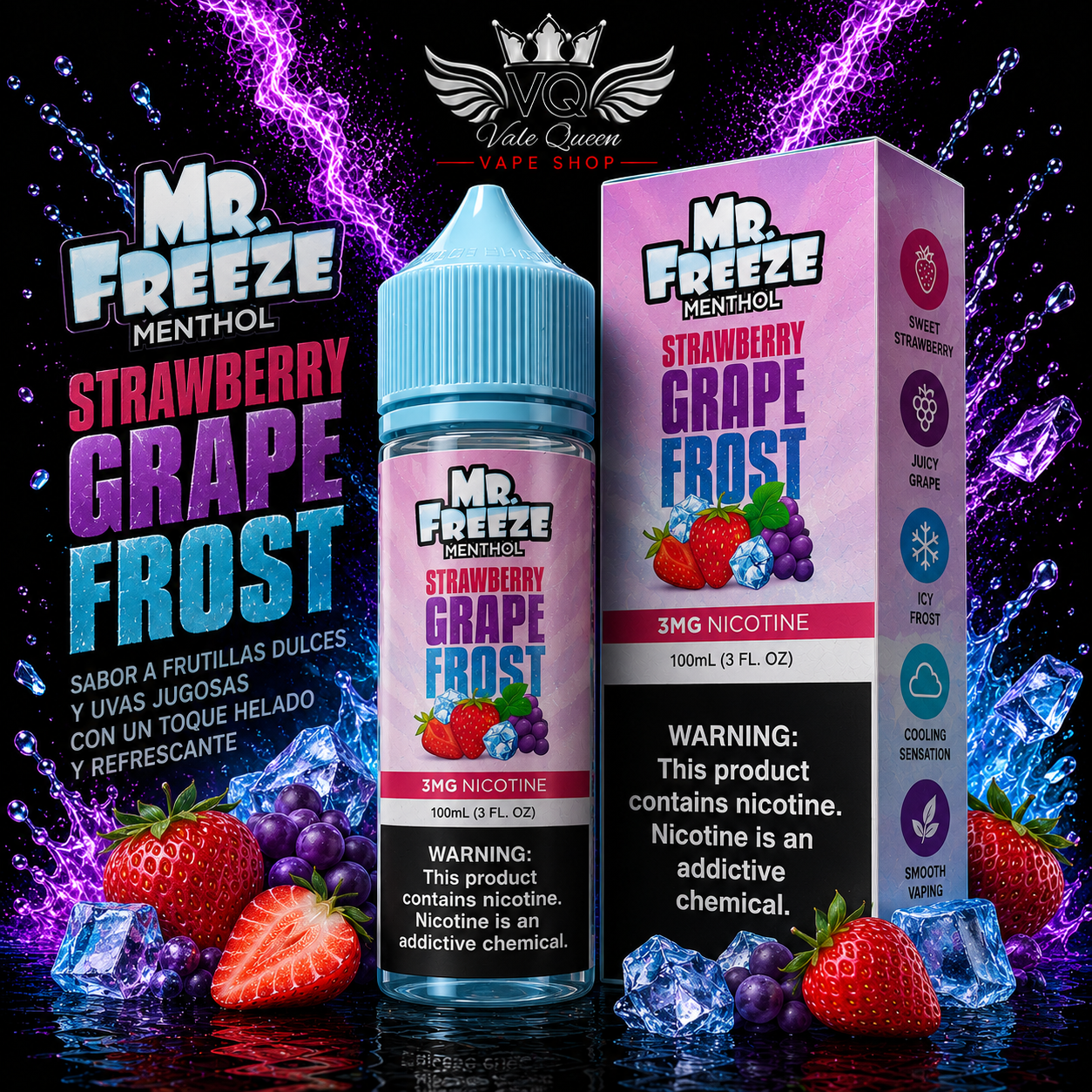 STRAWBERRY GRAPE FROST Mr. Freeze Strawberry Grape Frost 100ml 03 MG - Imagen 1