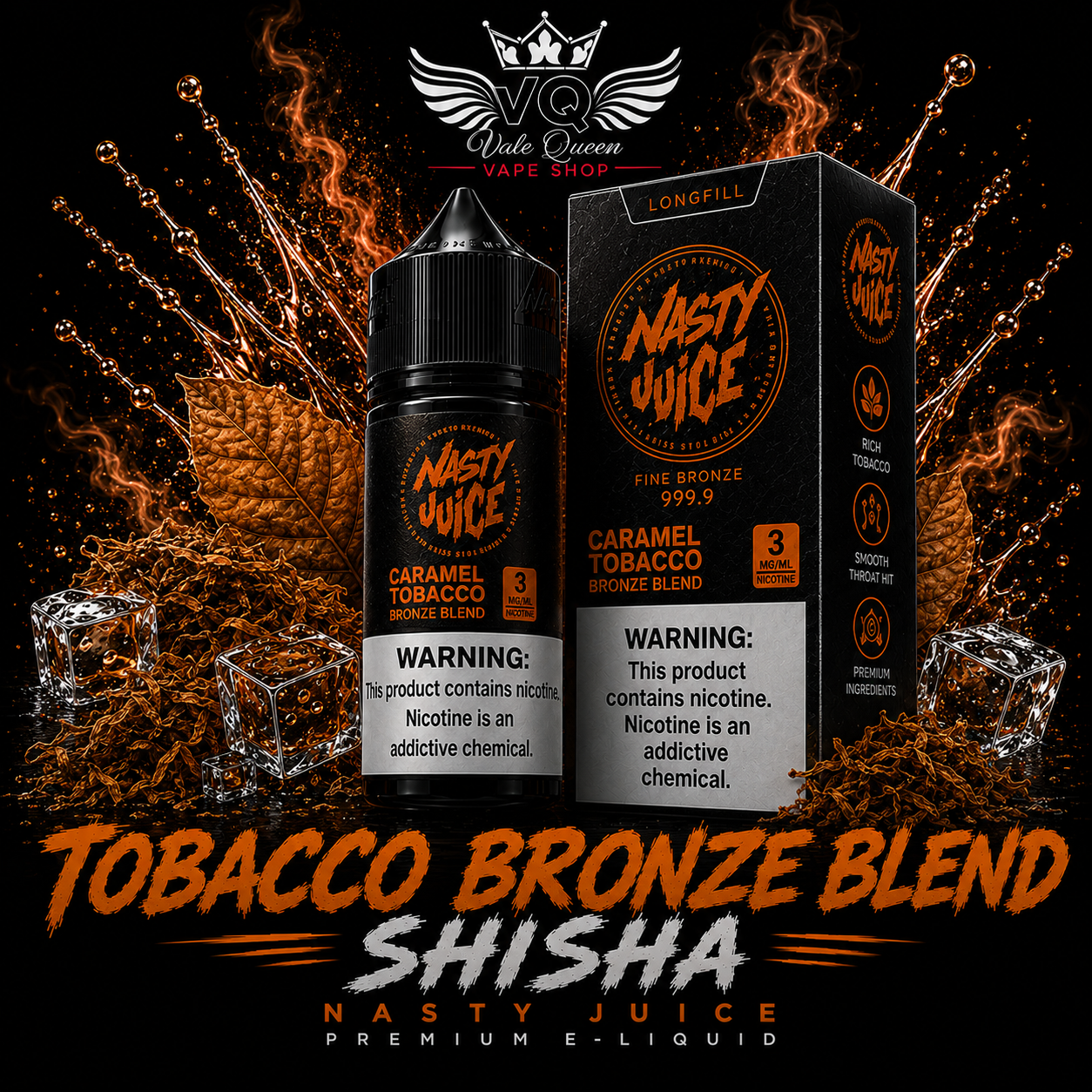 TOBACCO BRONZE BLEND Nasty 60ml Juice 3MG Tobacco Bronze Blend - Imagen 1
