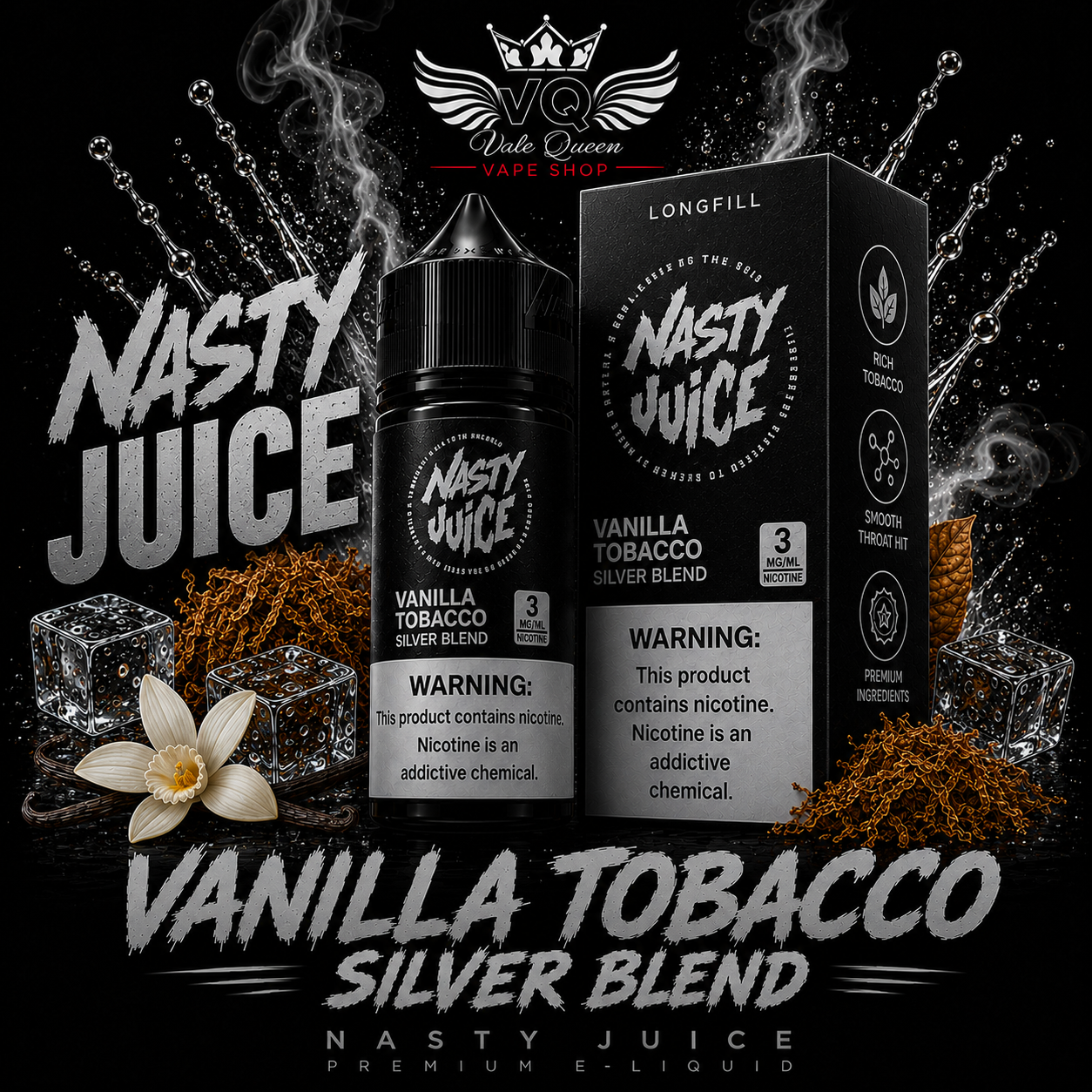 TOBACCO SILLVER BLEND Nasty 60ml Juice 3MG Tobacco Silver Blend - Imagen 1