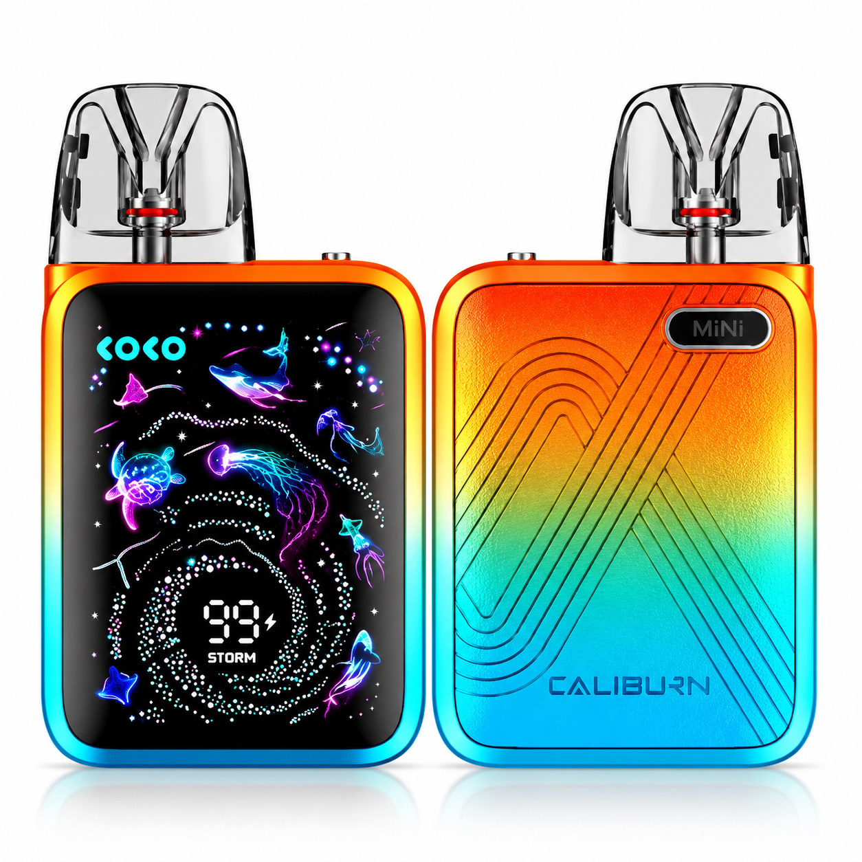 Dispositivos vape COCO Storm y MiNi en gradiente neón Uwell Caliburn G5 Koko Pod - Imagen 1